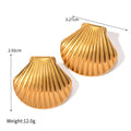 Ocean Wind Shell Titanium Steel Earrings