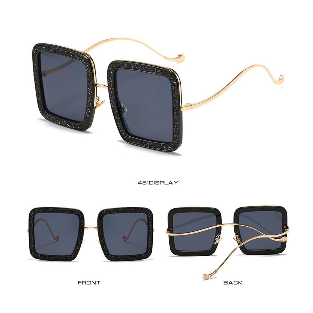 Oversized Sunglasses Women Square Luxury Diamond Shiny Crystal Sun Glasses Men UV400 Shades Eyewear