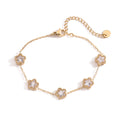 Zircon titanium steel bracelet for women