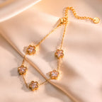 Zircon titanium steel bracelet for women