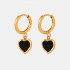 18K Gold-Plated Heart Drop Earrings