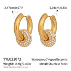 18K gold stainless steel detachable earring
