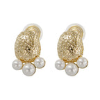 Pearl Stainless Steel Stud Earrings