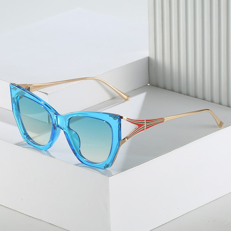 Large frame cat eye sunglasses pc sunglasses