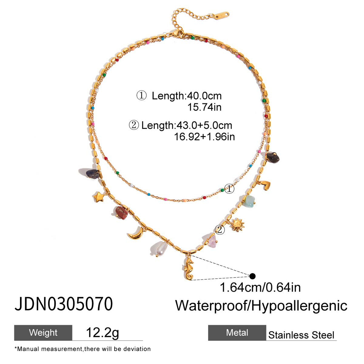 Titanium Steel Pearl Necklace