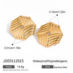 Vanessa Criss Cut Gold Earrings