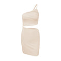 Niche Shoulder Drawstring Dress - Viexta