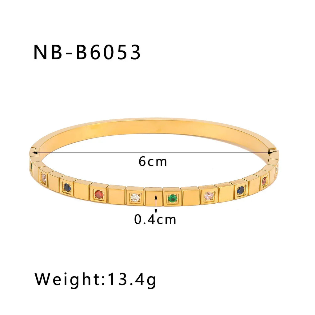 zircon-titanium-steel-electroplated-bracelet - Viexta