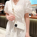Diamond Plaid Crossbody iPhone Protective Case - Viexta