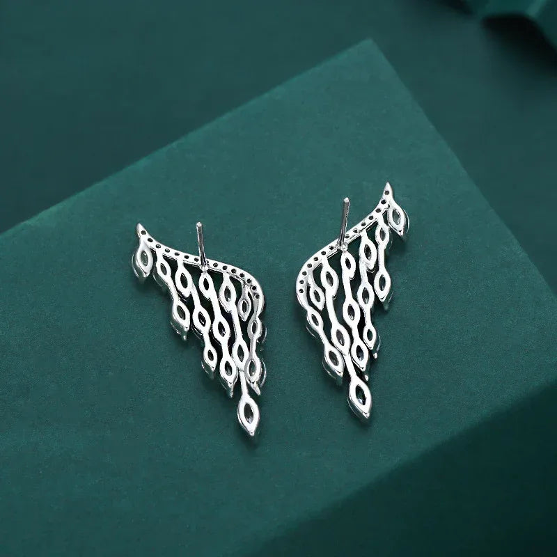 Diamond Angel Wings Earrings - Viexta
