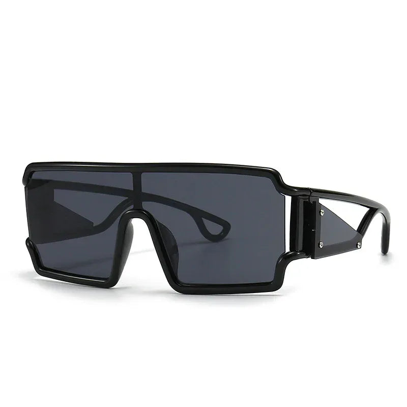 Square Fashion Large Rim Vintage Sunglasses - Viexta