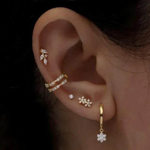 18k Five-piece Ear-cuff Set - Viexta