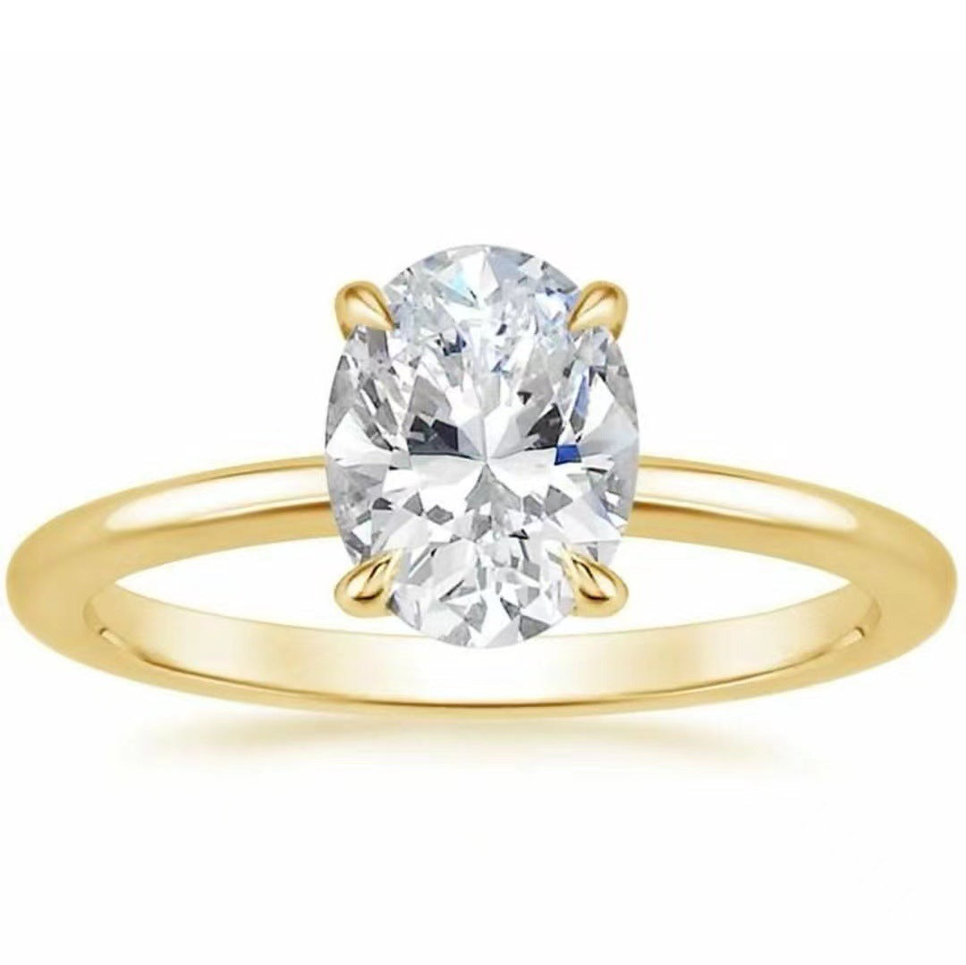 Wedding Luxury Oval Zircon Ring