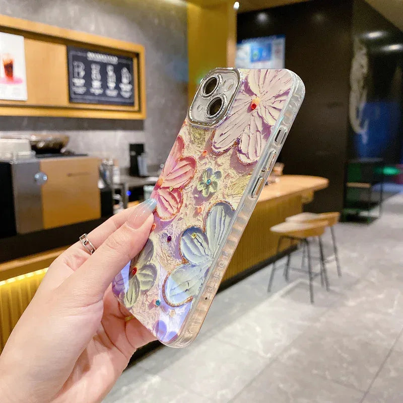 Blue Light Flower iPhone Case - Viexta