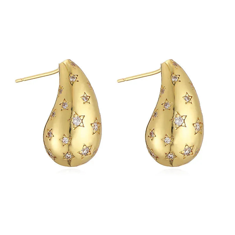 Zirconium Water Drop-shaped Earrings - Viexta