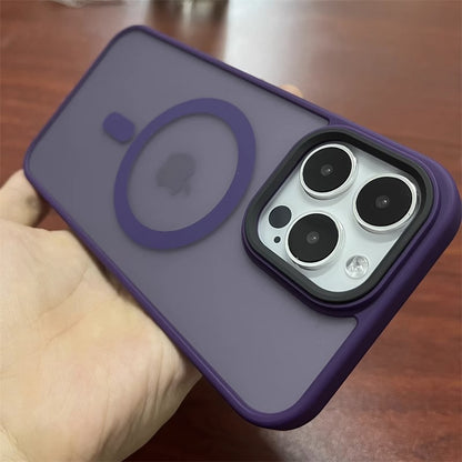 Solid Color Magnetic Frosted iPhone Case