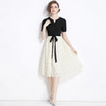 Rhinestone Large Swing Dress - Viexta