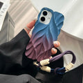 Personalized Leaf Pattern Gradient iPhone Case - Viexta