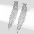 luxury-sparkling-full-rhinestone-long-fringe-earrings - Viexta