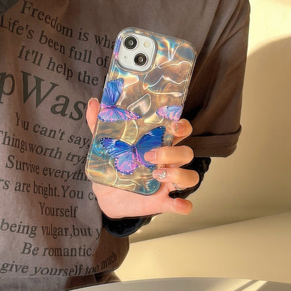 Water Ripple Laser Butterfly iPhone Case