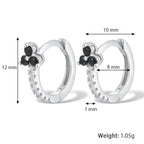 Color Zircon Flower Earrings - Viexta