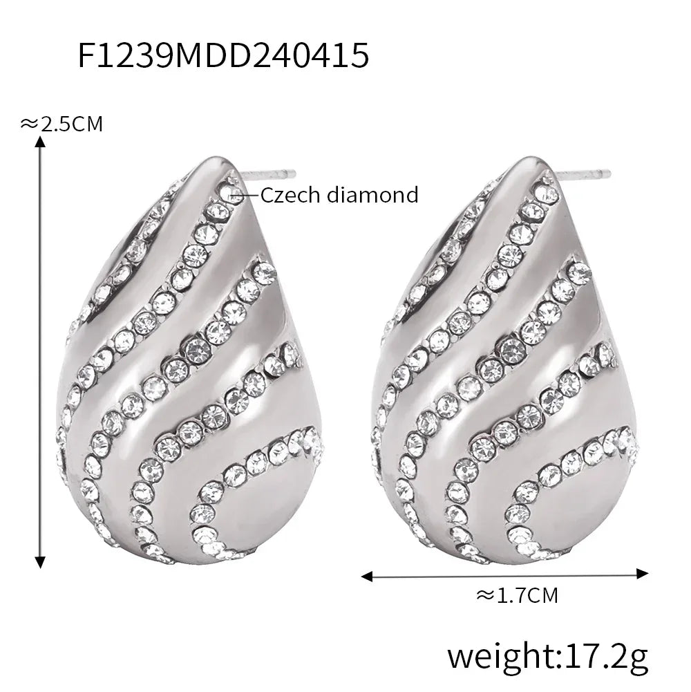 Luxury Water Drop-shaped Earrings - Viexta