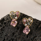 Retro Love Zircon Earrings