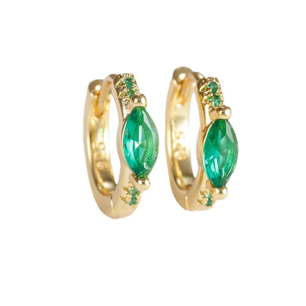 Multicolor Micro Inlaid Zircon Diamond Earrings - Viexta