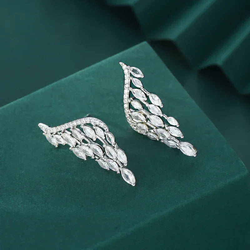 Diamond Angel Wings Earrings - Viexta