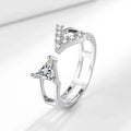 Letter Texture Zircon Ring - Viexta