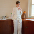 Long-sleeved Trousers Ice Silk Pajamas Suit - Viexta