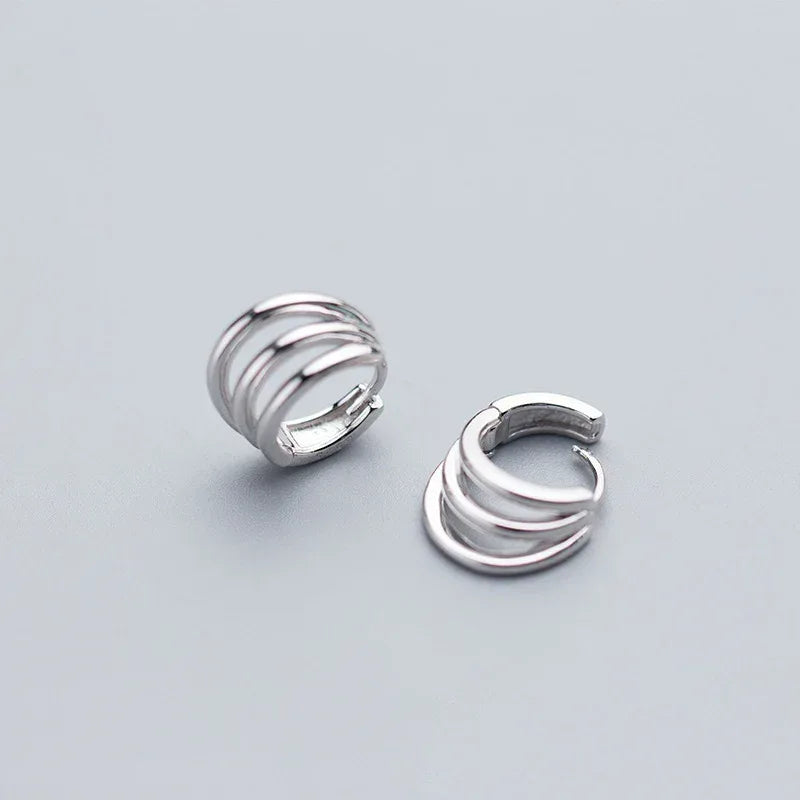 Diamond-embedded Gold-plated Versatile Earrings - Viexta