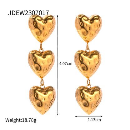 Baroque Love Heart Earrings