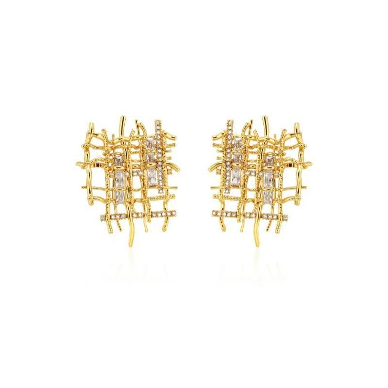 Niche Vintage Weave Gemstone Necklace