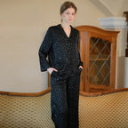 Long-sleeved Trousers Ice Silk Pajamas Suit - Viexta