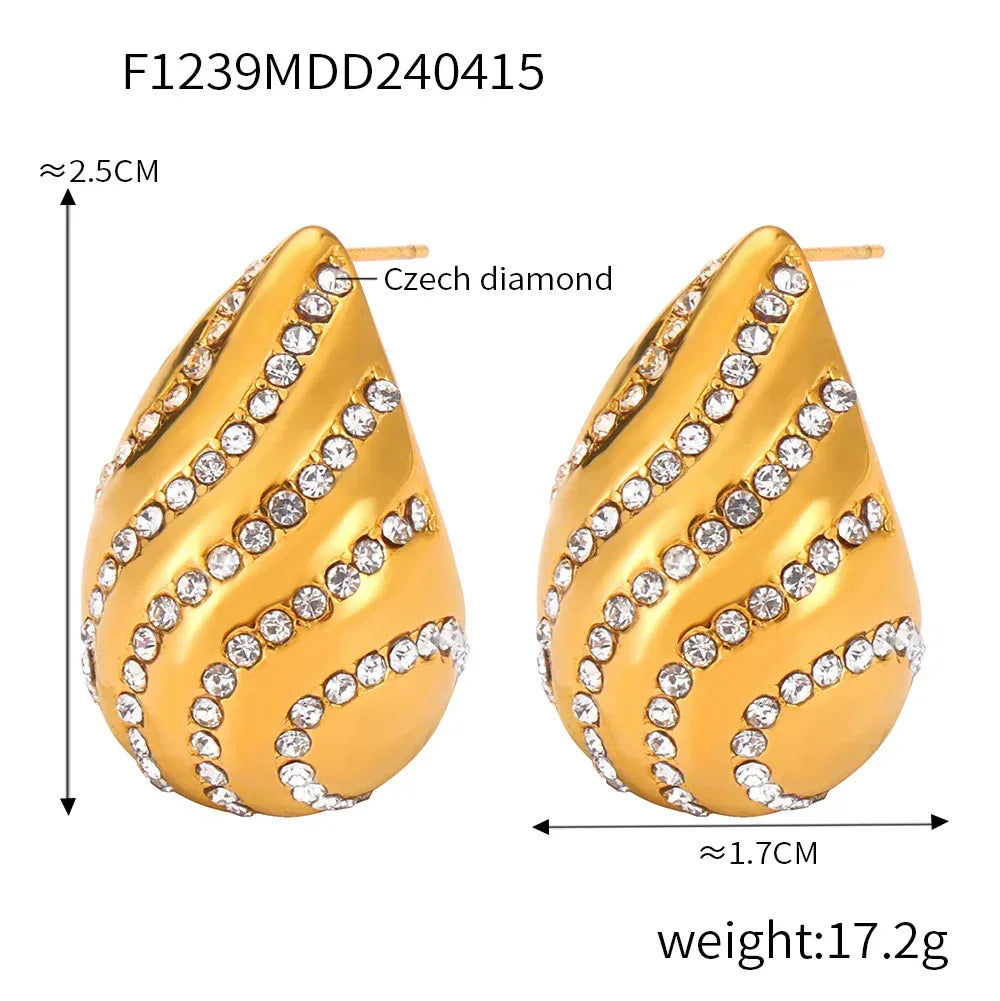 Luxury Water Drop-shaped Earrings - Viexta