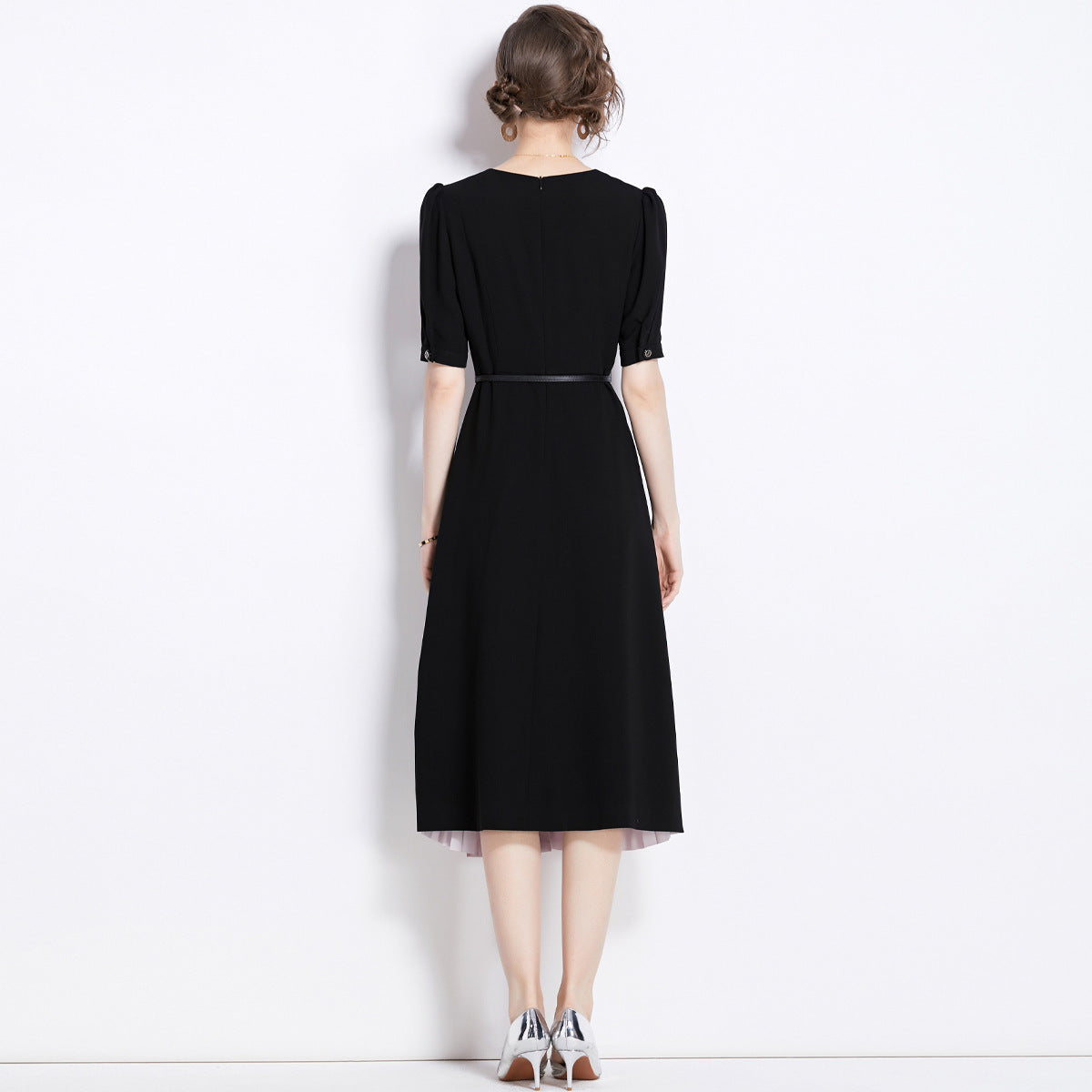 Split Flake Two-piece Chiffon Dress