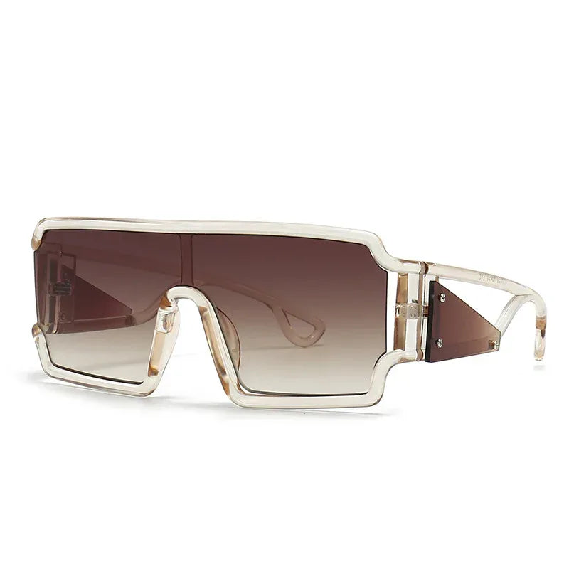 Square Fashion Large Rim Vintage Sunglasses - Viexta