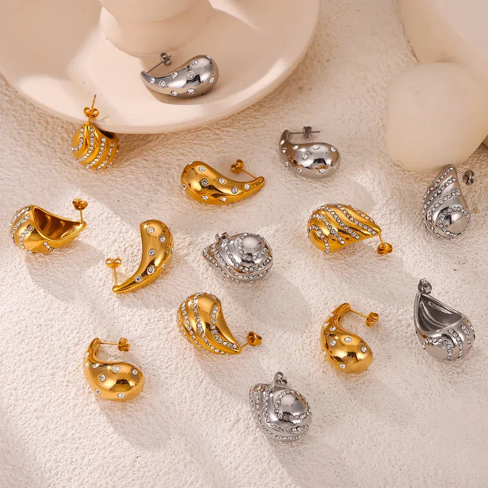 Luxury Water Drop-shaped Earrings - Viexta