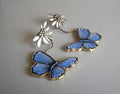 Epoxy Butterfly Thai Silver Earrings - Viexta