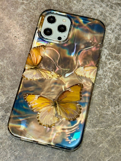 Water Ripple Laser Butterfly iPhone Case