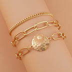 Chunky Chain Bracelet Three-piece Set