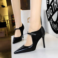 Vintage High Heels Stiletto Suede Pointed Toe Heels - Viexta