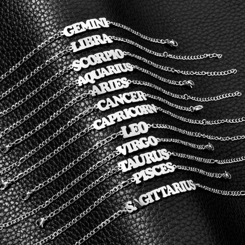 Stainless Steel Zodiac printed Bracelet - Viexta