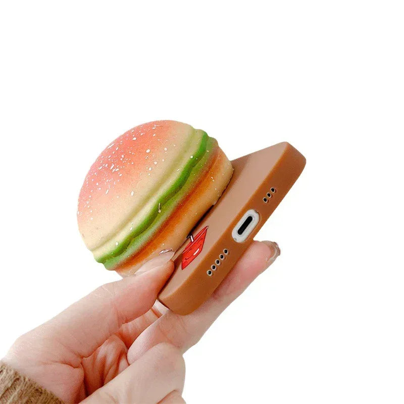 hamburger-decompression-squeezing-toy-iphone-case - Viexta