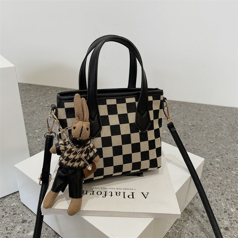 Houndstooth Shoulder Portable Bag