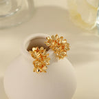 Golden C- Shaped Earrings