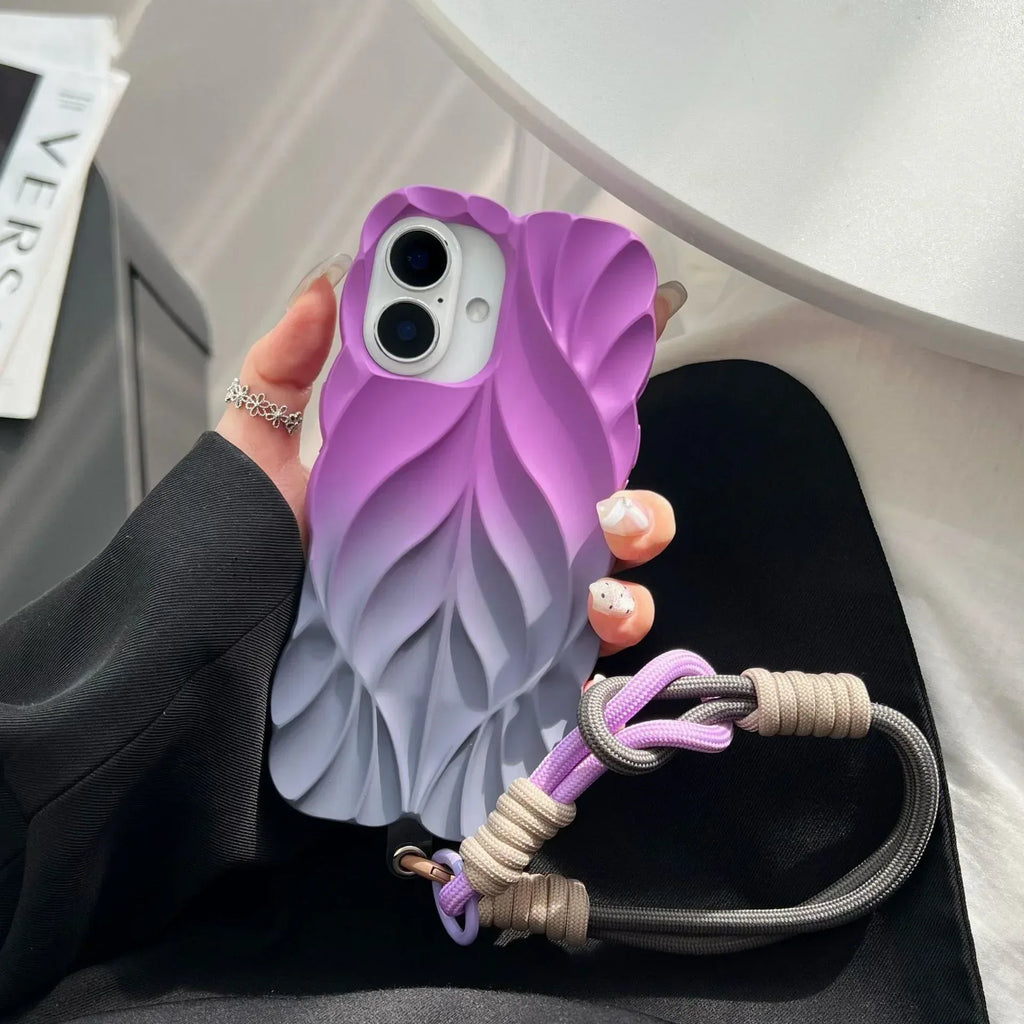 Personalized Leaf Pattern Gradient iPhone Case - Viexta