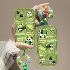 Drop-resistant Cute Panda Doll Pendant iPhone case - Viexta