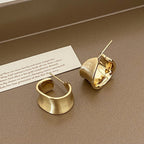 Brushed Metal Stud Earrings